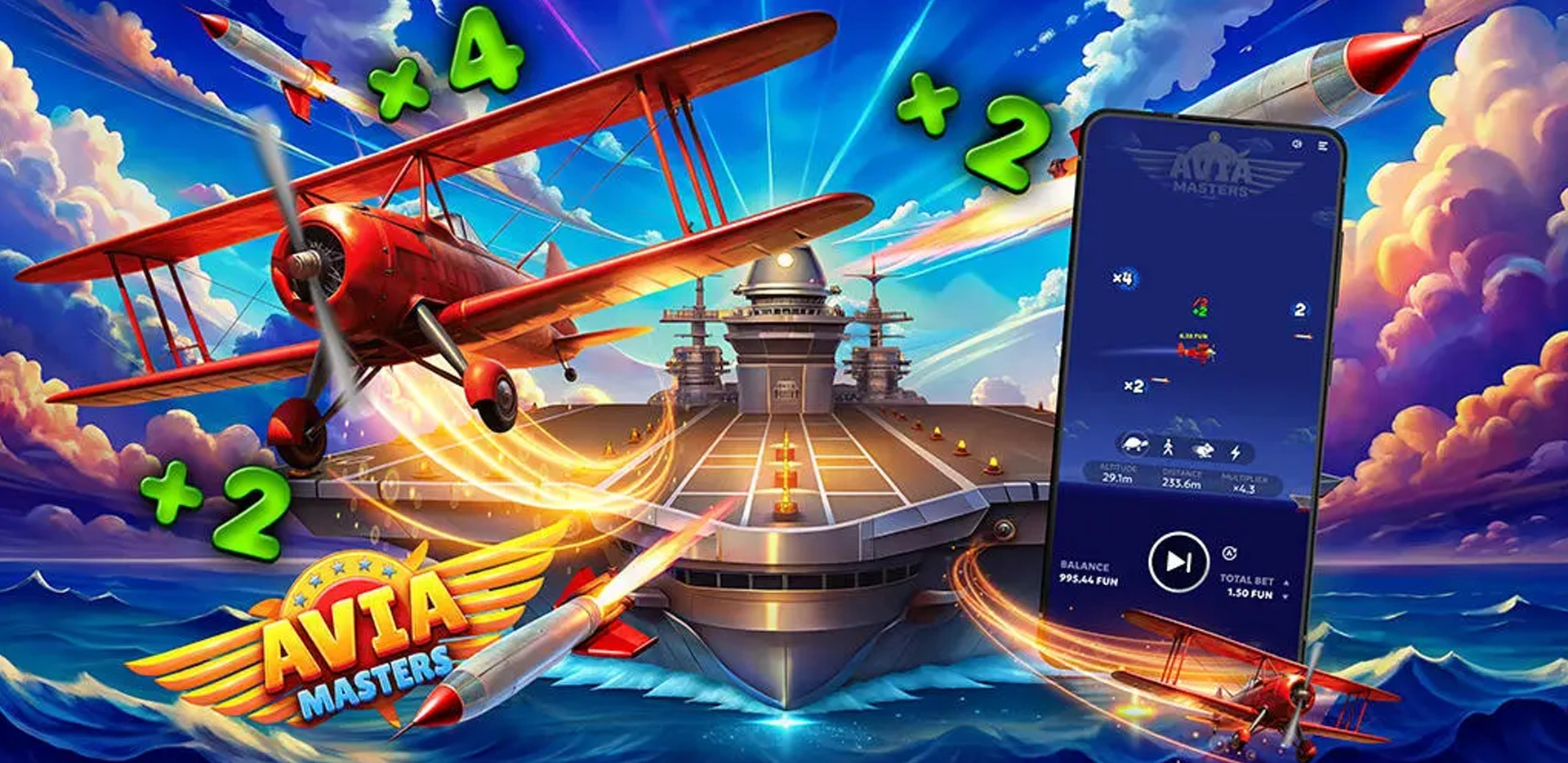 Aviamasters Game on Stake CTA Background