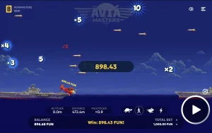 Screenshot 5 of the Aviamasters game from Stake Casino